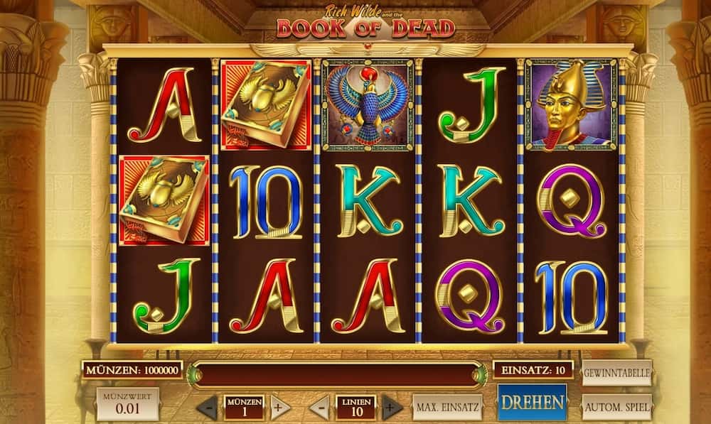 Der beliebte Slot Book of Dead is im 22 Bet Online Casino spielbar
