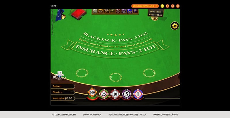 Bacanaplay European Blackjack