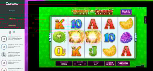 Fruit vs Candy Automatenspiel