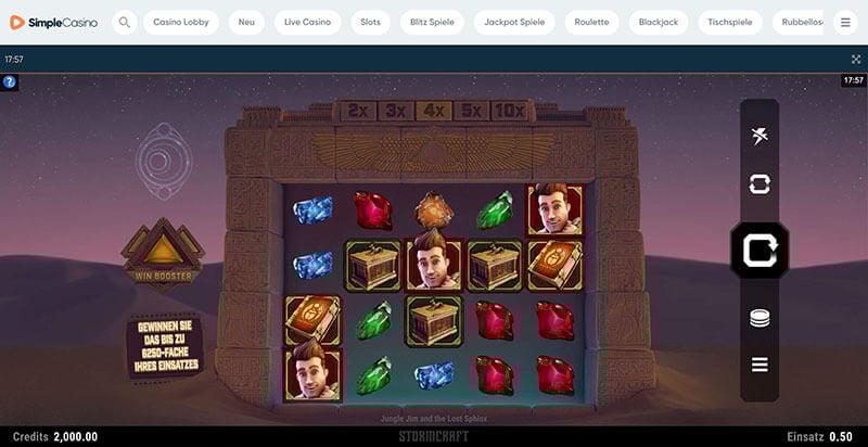 Simplecasino Jungle Jim and the Lost Sphinx