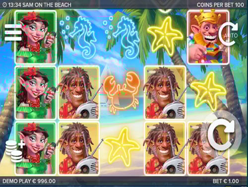 Sam on the Beach Automatenspiel