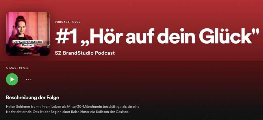 Podcast Folge #1 "Hör auf dein Glück" Titelbild SZBrandStudio Podcast