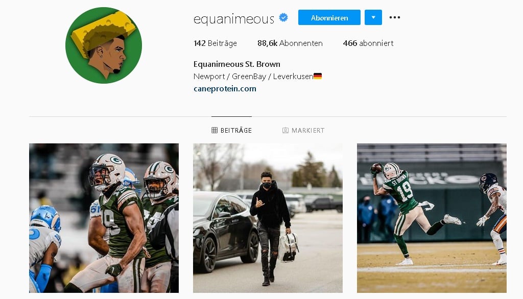 Equanimeous St. Brown Instagram Profil 