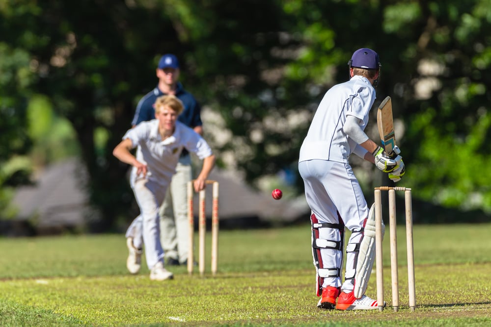 Cricket Spieler im Spiel