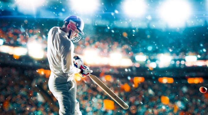 Cricket Spieler in Stadion