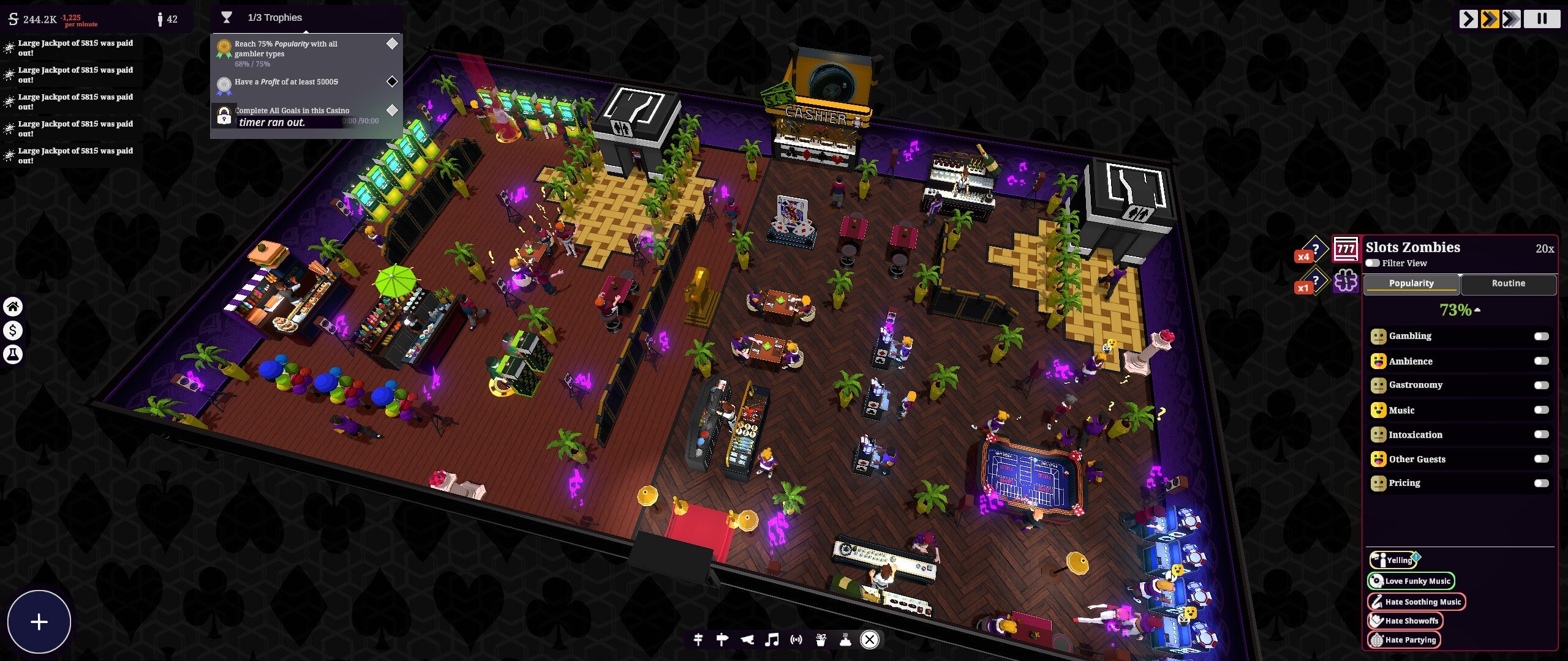 Screenshot des Aufbauspiels Grand Casino Tycoon