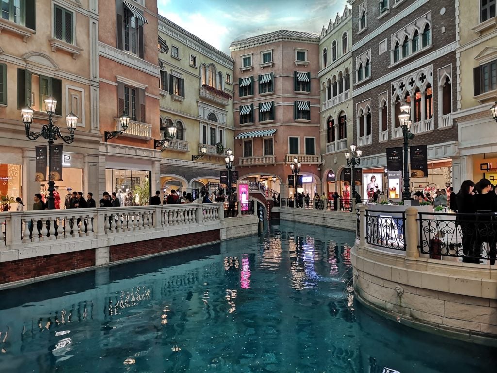 Venetian Casino Venedig Kanal Imitation Gondeln Shops