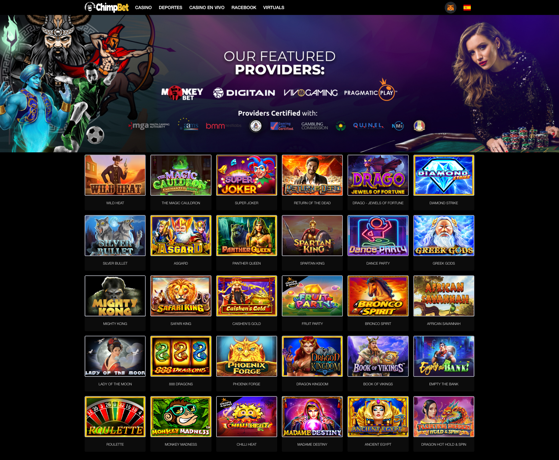 Chimp Bet Online Casino Screenshot (Bild: Invariant Labs).