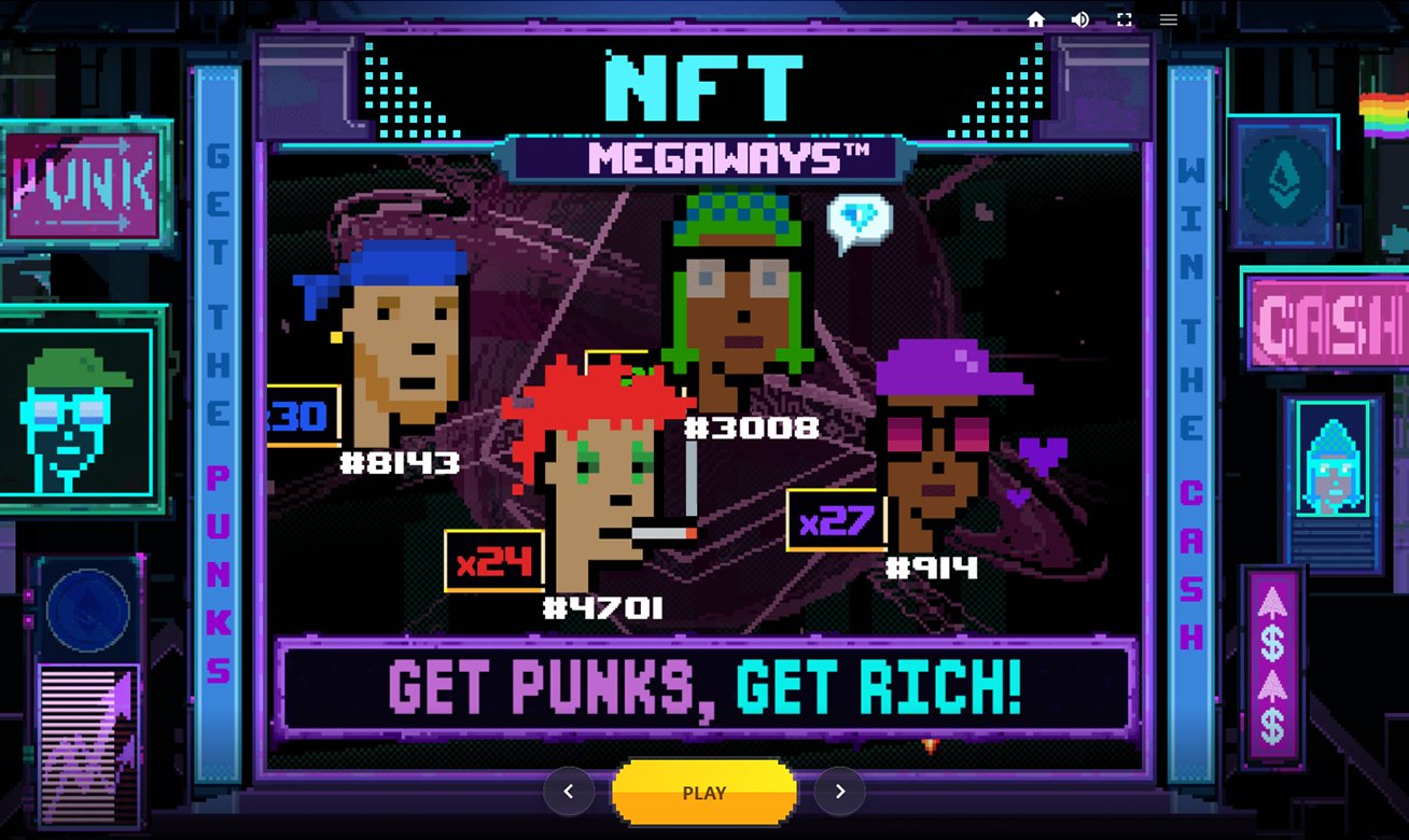 Screenshot aus dem Online Slot NFT Megaways von Red Tiger.