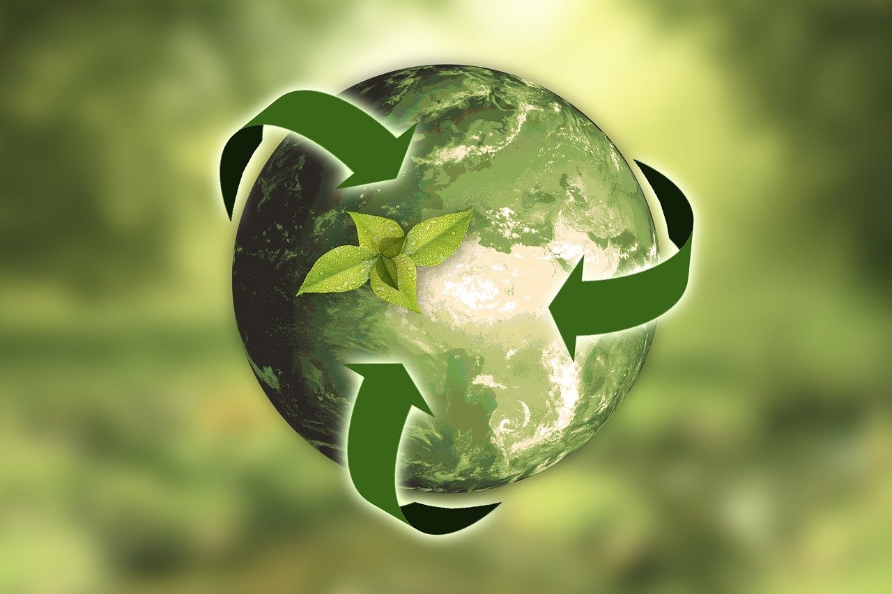 Grüner Planet Recycling Symbol Nachhaltigkeit