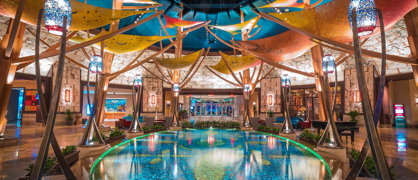 Lobby des Mohegan Sun Casinos.