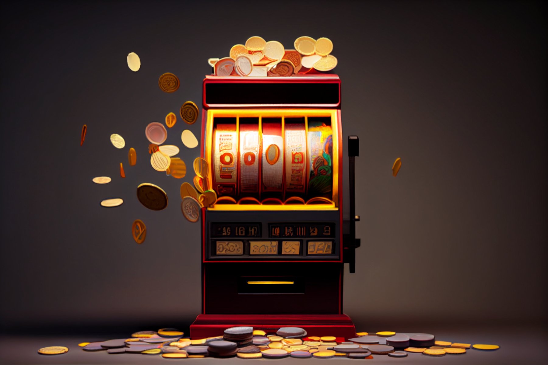 Symbolbild: Spielautomat beim Jackpot Gewinn