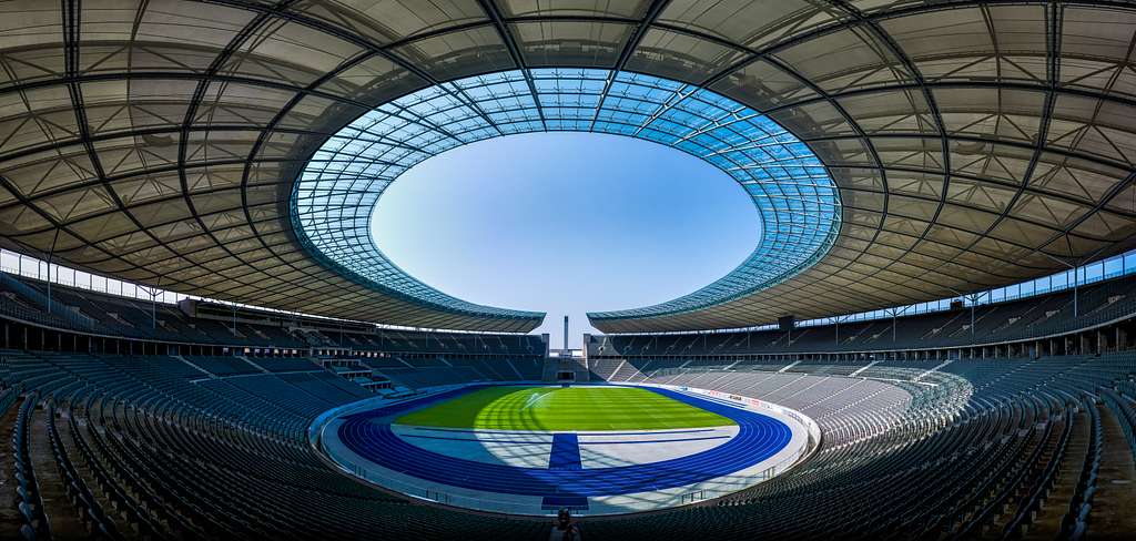 Innenansicht Olympiastadion in Berlin, Deutschland