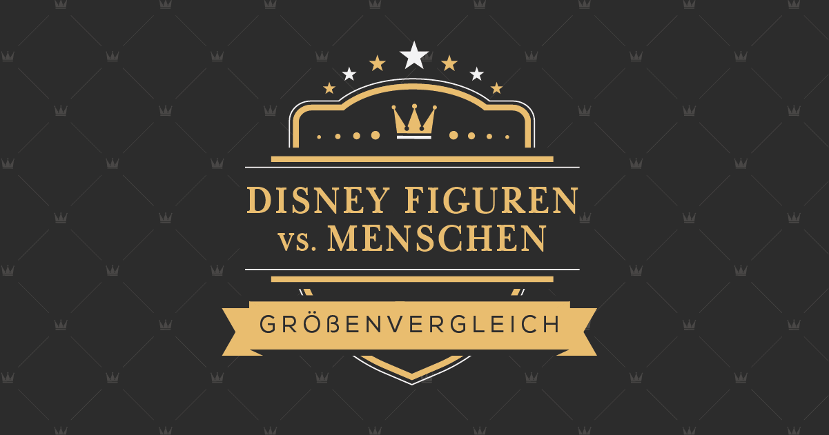 Größenvergleich der Disney Figuren vs. Menschen