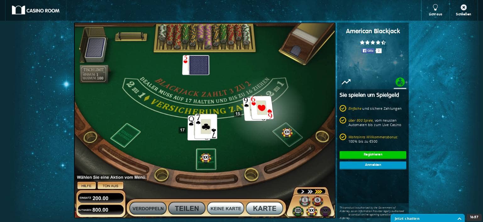 Blackjack Online Casino Room