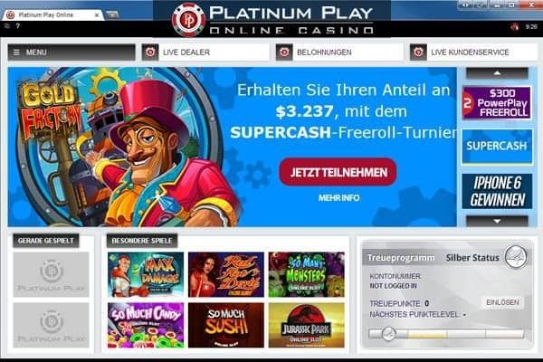 Platinum Play Online Flash Casino