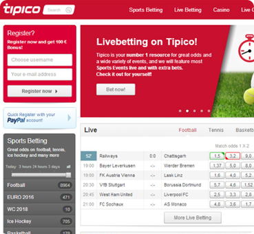 Tipico Sportwetten Programm Tipico Sportwetten Programm