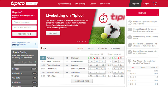 Tipico Sportwetten Programm Tipico Sportwetten Programm