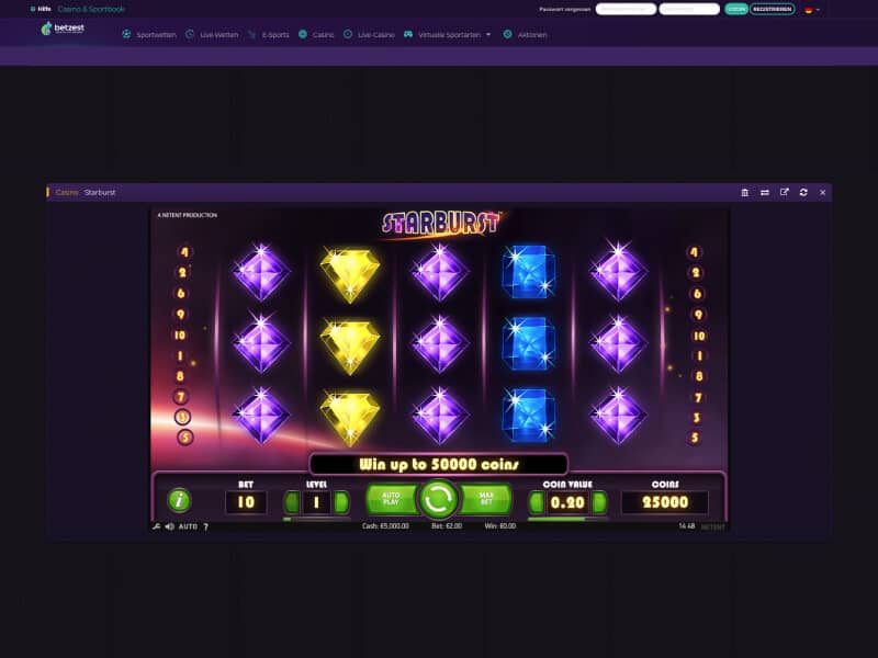 Starburst online spielen + Starburst Bonus von NetEnt