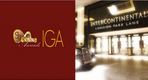 Das IGA Logo steht neben einem Foto des InterContinental London.