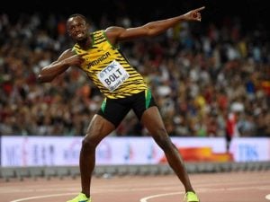 Usain Bolt in Siegerpose