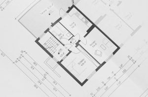 Flächenplan eines Gebäudes