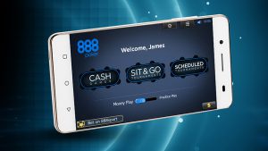 Android Smartphone mit der 888poker App