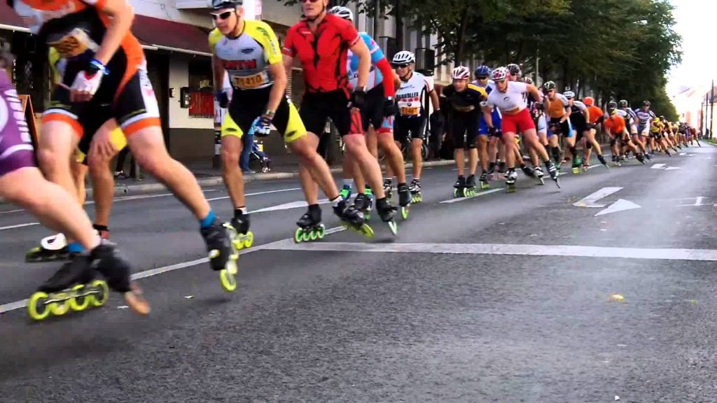 Inline Skater beim Berlin Marathon