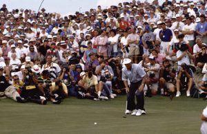 Golfer Langer 1991 beim Ryder Cup