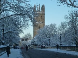 Schnee, Großbritannien, Oxford