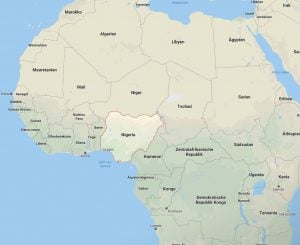 Nigeria Weltkarte