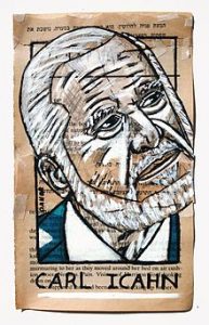 Carl Icahn im Porträt, Collage von Danor Shtruzman