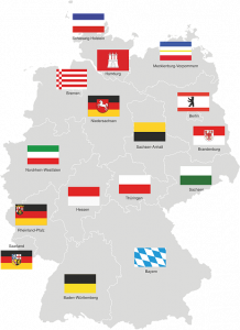 Deutschlandkarte mit Bundesländern