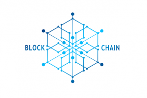 Eine Blockchain-Animation mit Schriftzeichen