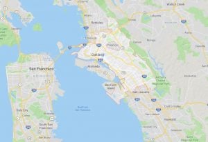 Landkarte Oakland Kalifornien