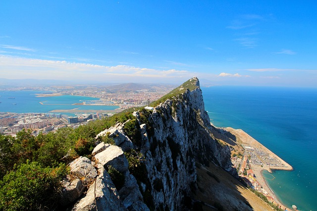 Gibraltar Rock Felsen von Gibraltar Meer Strand Hafen