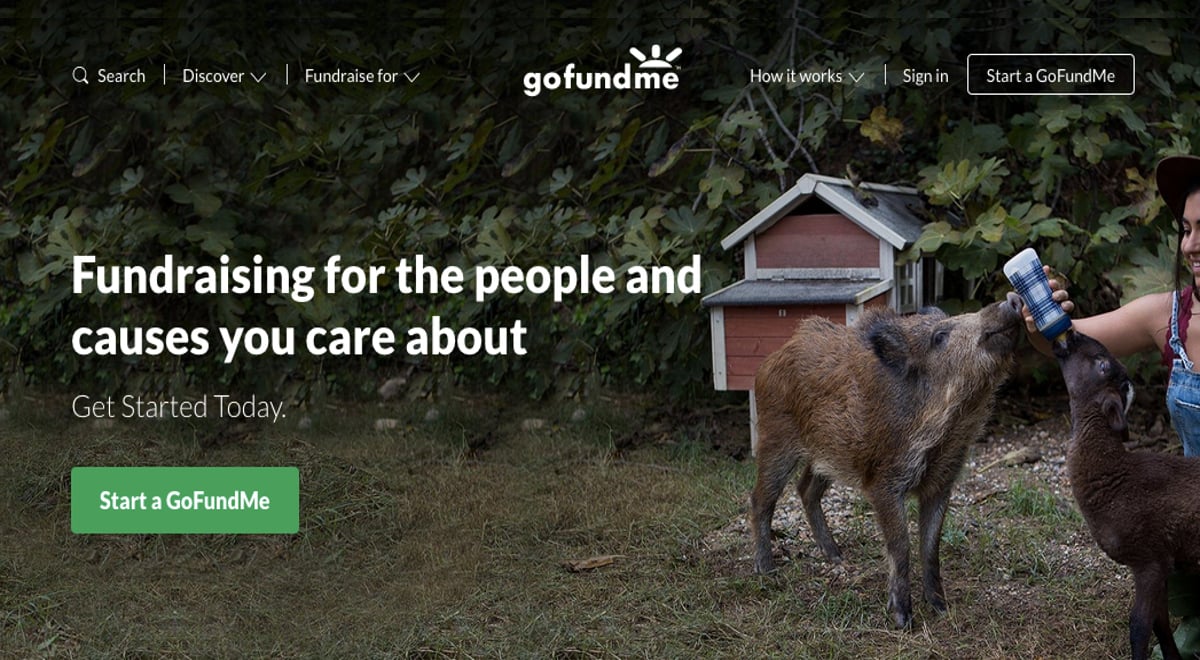 GoFundMe Webseite|GoFundMe Webseite