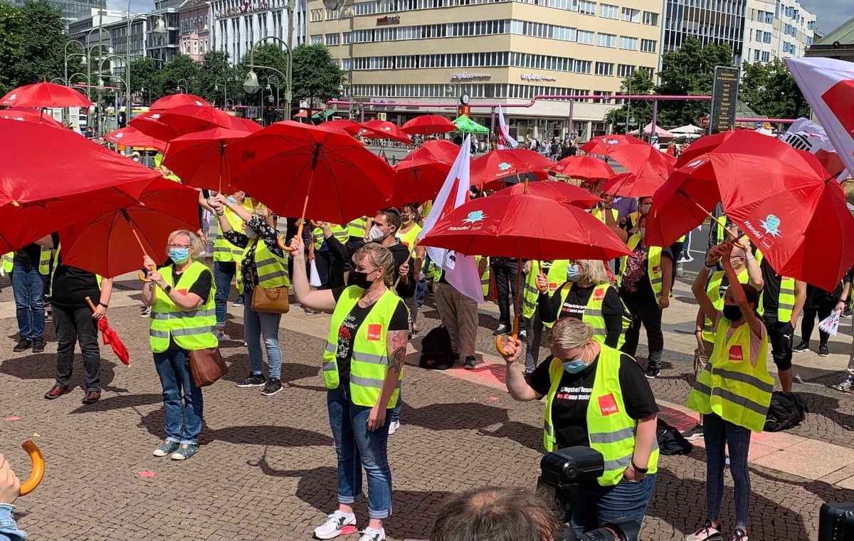 Demonstration der Verdi Mitglieder