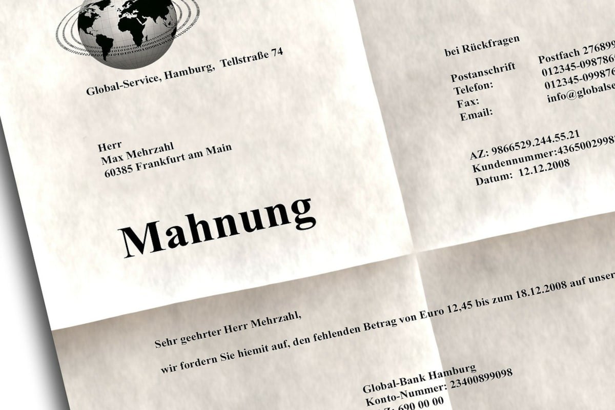 Mahnung Brief