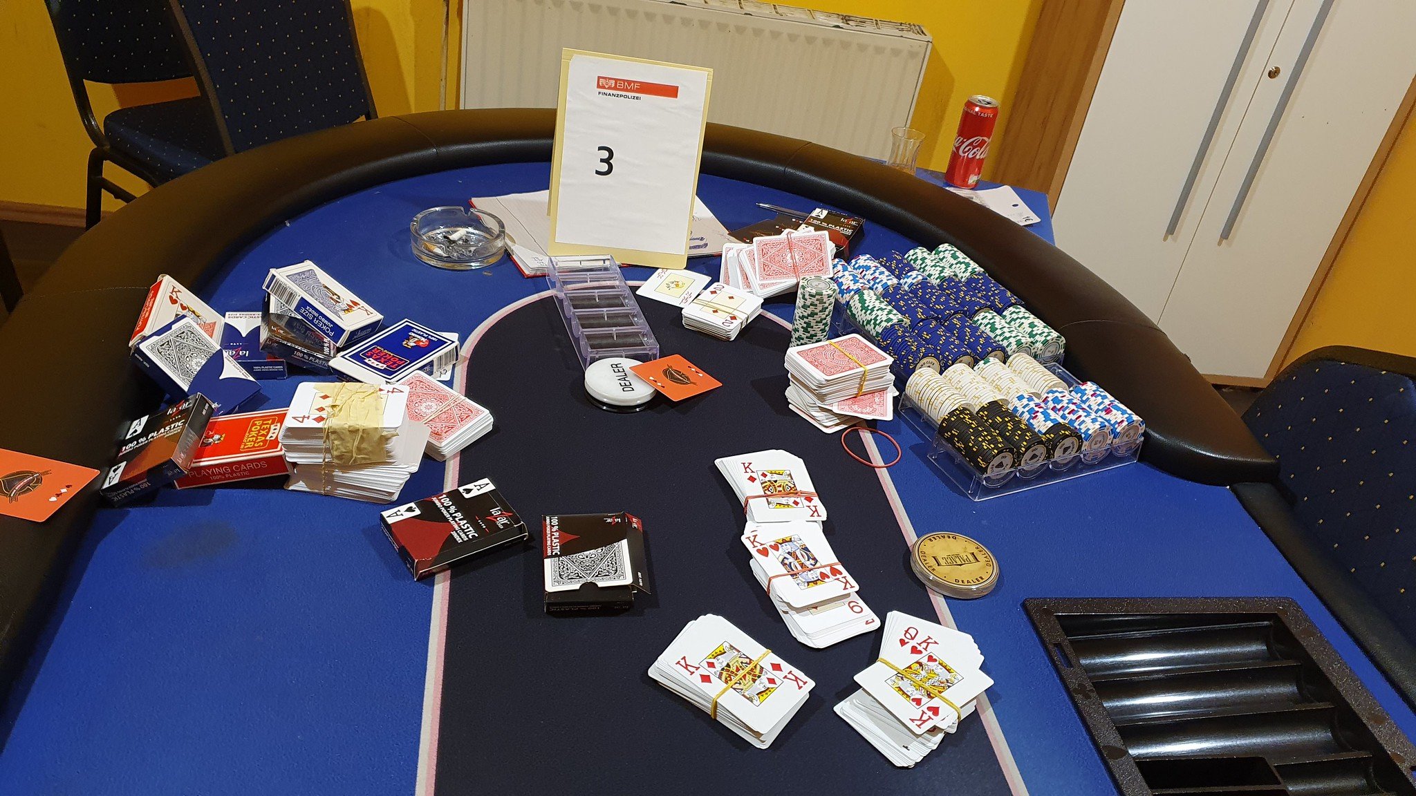 Ein illegaler Pokertisch in Wien