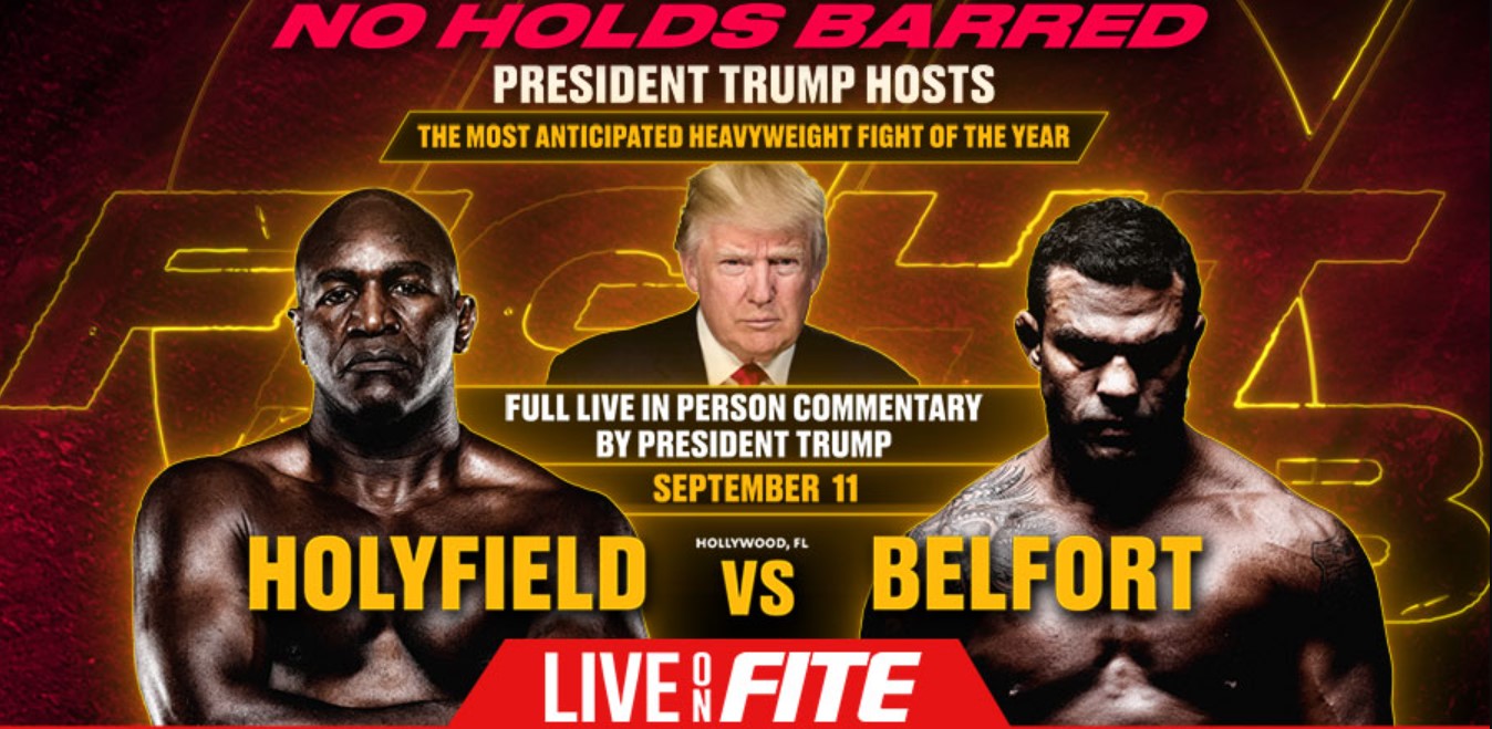 Trump Boxkampf Holyfield Banner
