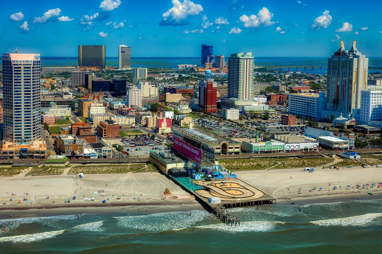 Atlantic City Strand Stadt Casinos Promenade