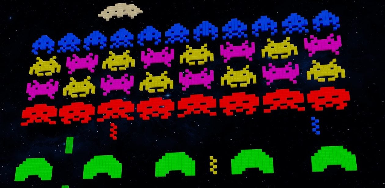 Das Spiel Space Invaders|Das Spiel Space Invaders|Die Spielkonsole Sega Megadrive