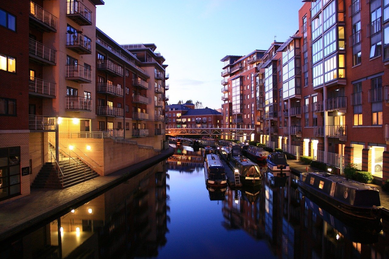 Birmingham Innenstadt am Fluss