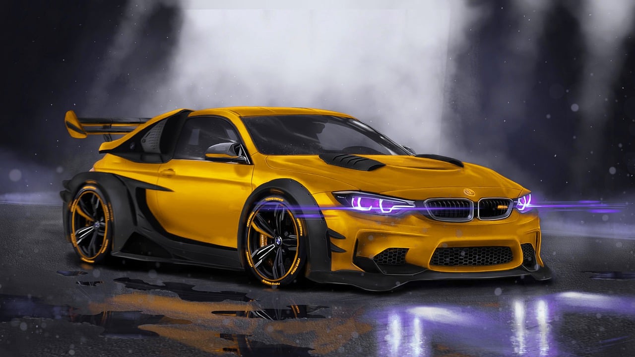 BMW Sportwagen Gelb