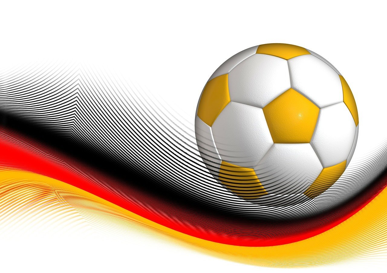 Fußball und Deutschlandflagge