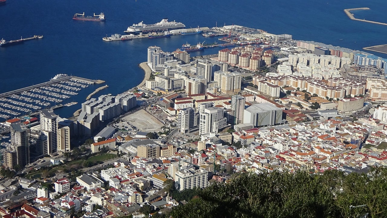 Gibraltar Hafen Gebäude