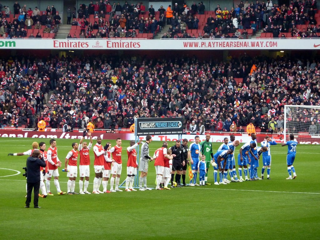 Premier League Spiel Arsenal gegen Wigan