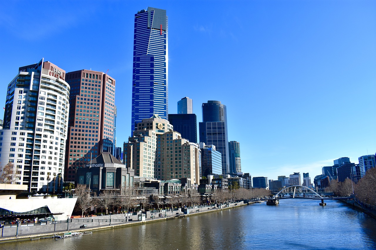 Crown Casino Melbourne am Fluss