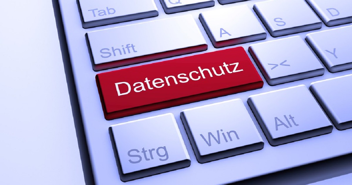 Datenschutz Taste auf Tastatur